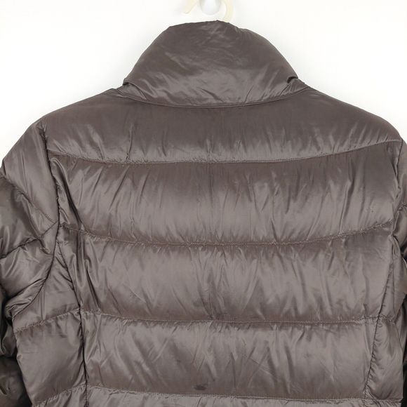 Uniqlo Dark Brown Ultra Light Down Jacket Coat Size Small Approx UK 8 - Picture 8 of 16